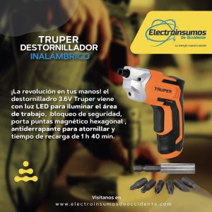 Destornillador inalámbrico 3.6 V, Truper